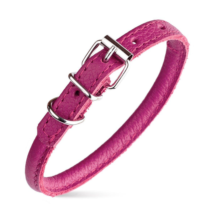 Dog Bar Soft Leather Rolled Collar
