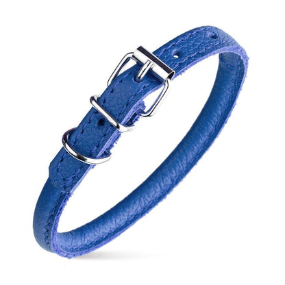 Dog Bar Soft Leather Rolled Collar