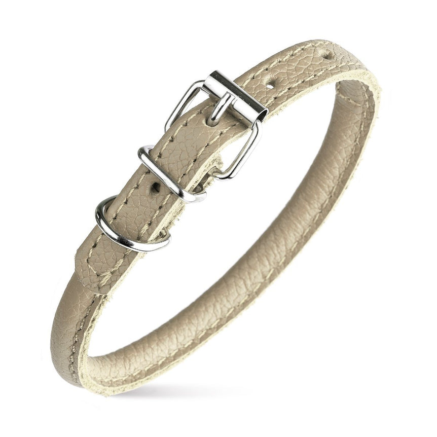 Dog Bar Soft Leather Rolled Collar