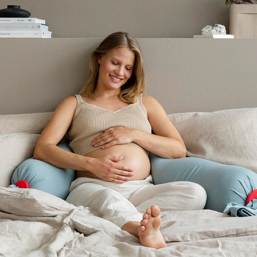 bbhugme Pregnancy Pillow - Eucalyptus & Coral