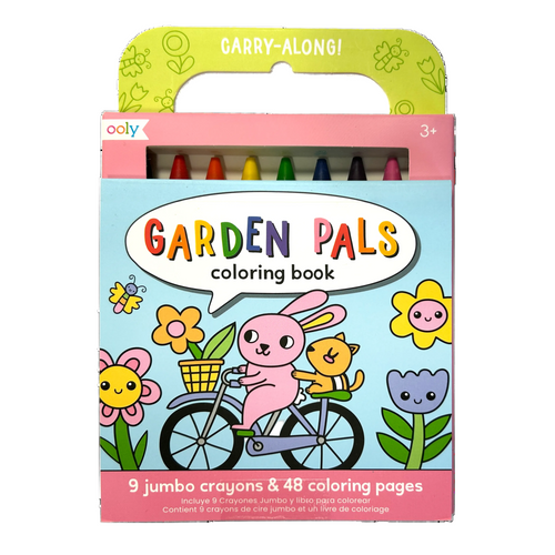 Carry Along! Coloring Book and Crayon Set - Garden Pals