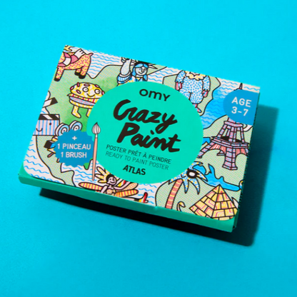 Atlas paint activity - with brush + pre-applied paint