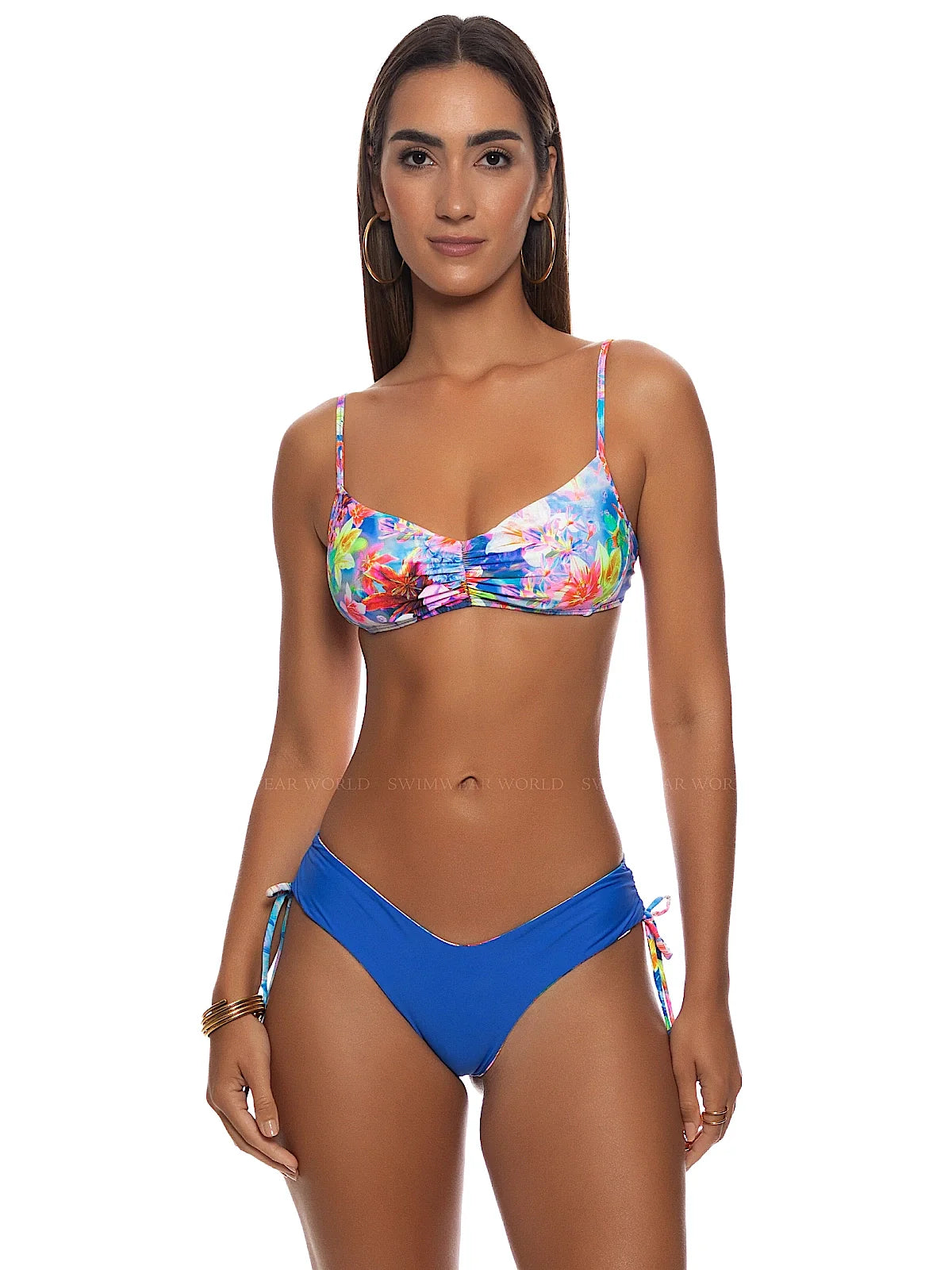 Ruched Tank Bra-Drawstring Side Bikini