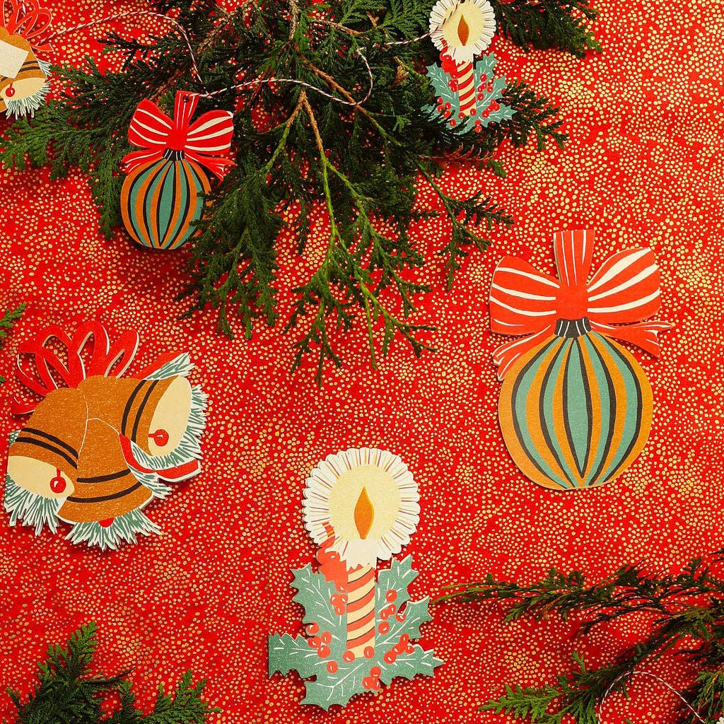 Bauble Die Cut Card - Jingle Bells Collection
