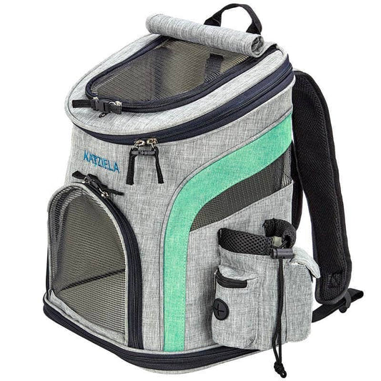 Katziela - Pet Carrier Voyager Backpack For Dogs and Cats Red and Green