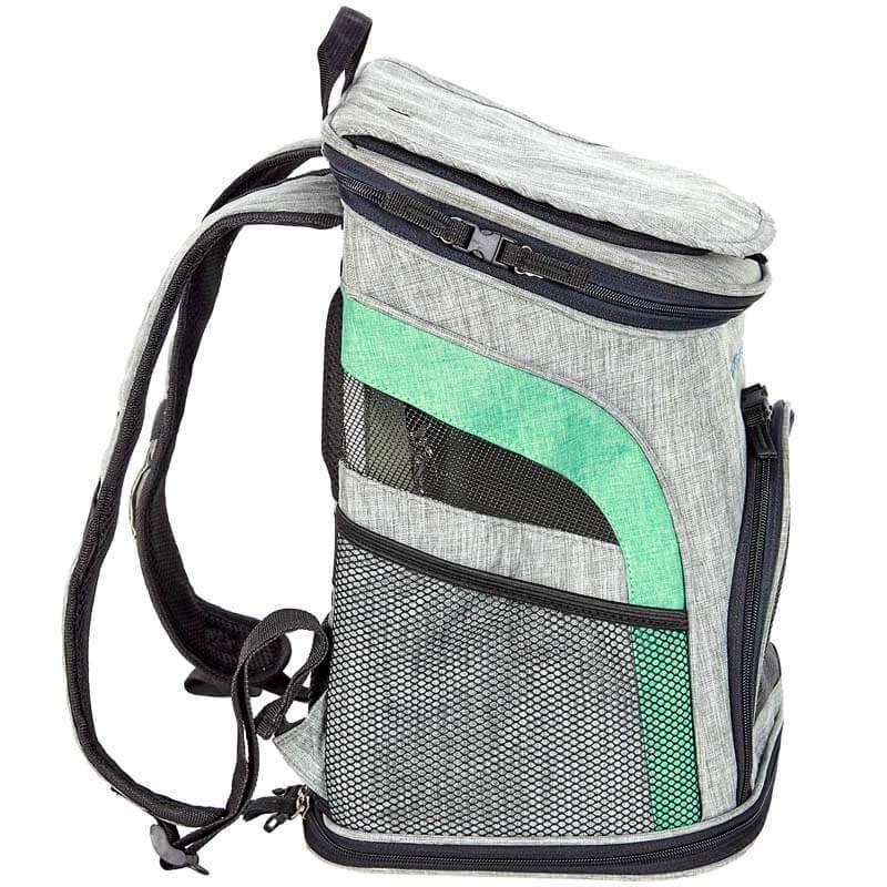 Katziela - Pet Carrier Voyager Backpack For Dogs and Cats Red and Green