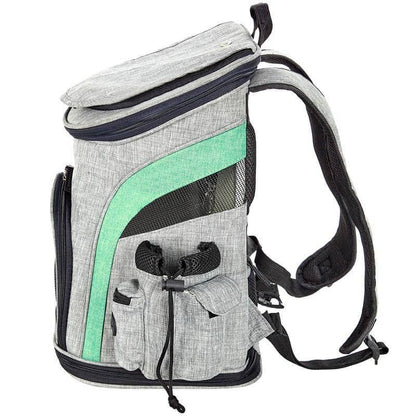Katziela - Pet Carrier Voyager Backpack For Dogs and Cats Red and Green