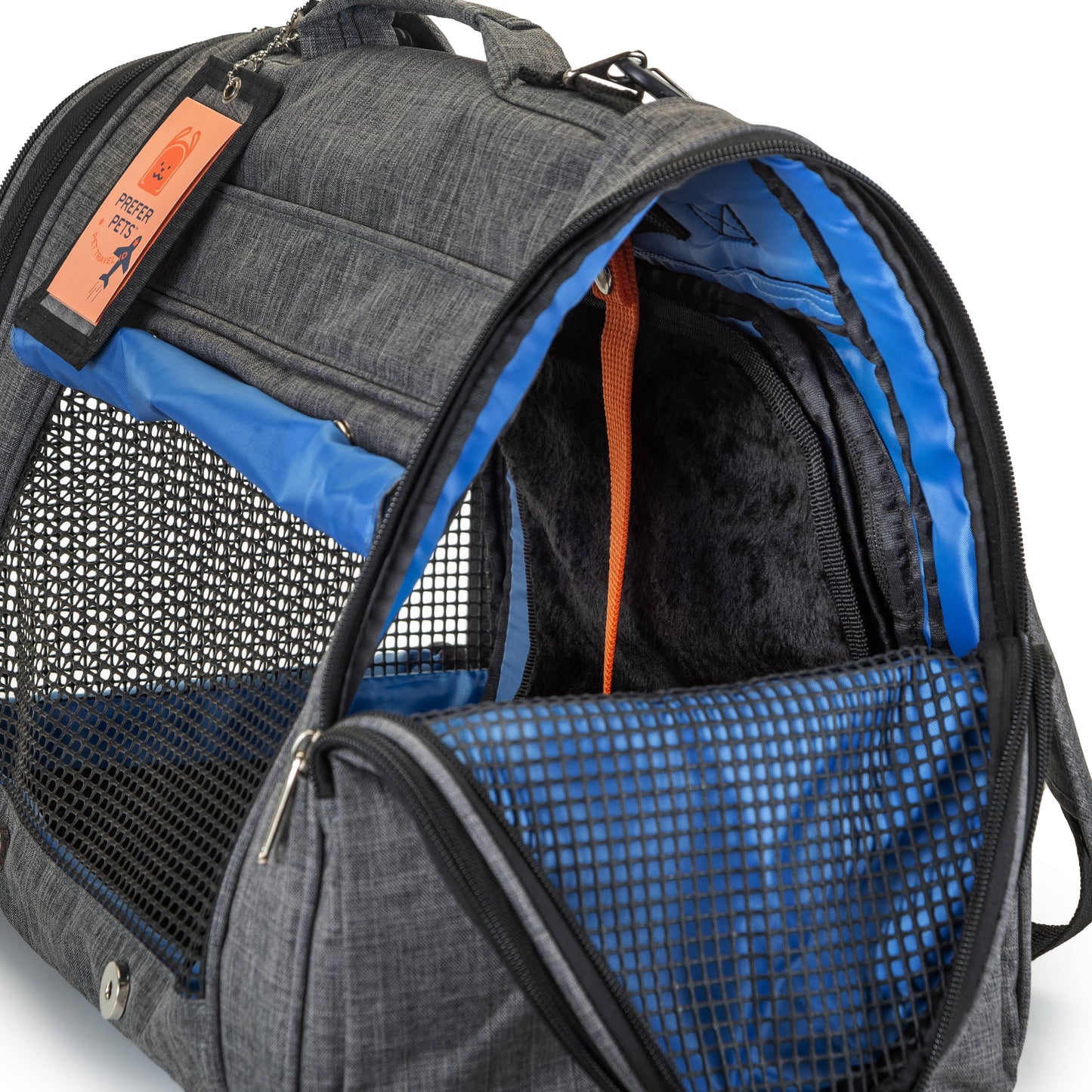 Prefer Pets Travel Gear - Hideaway Backpack - Expandable Black