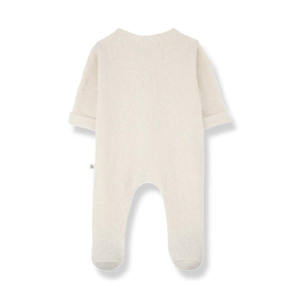 1+ In The Family Gael Jumpsuit w/feet - Ecru