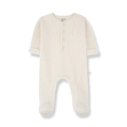 1+ In The Family Gael Jumpsuit w/feet - Ecru