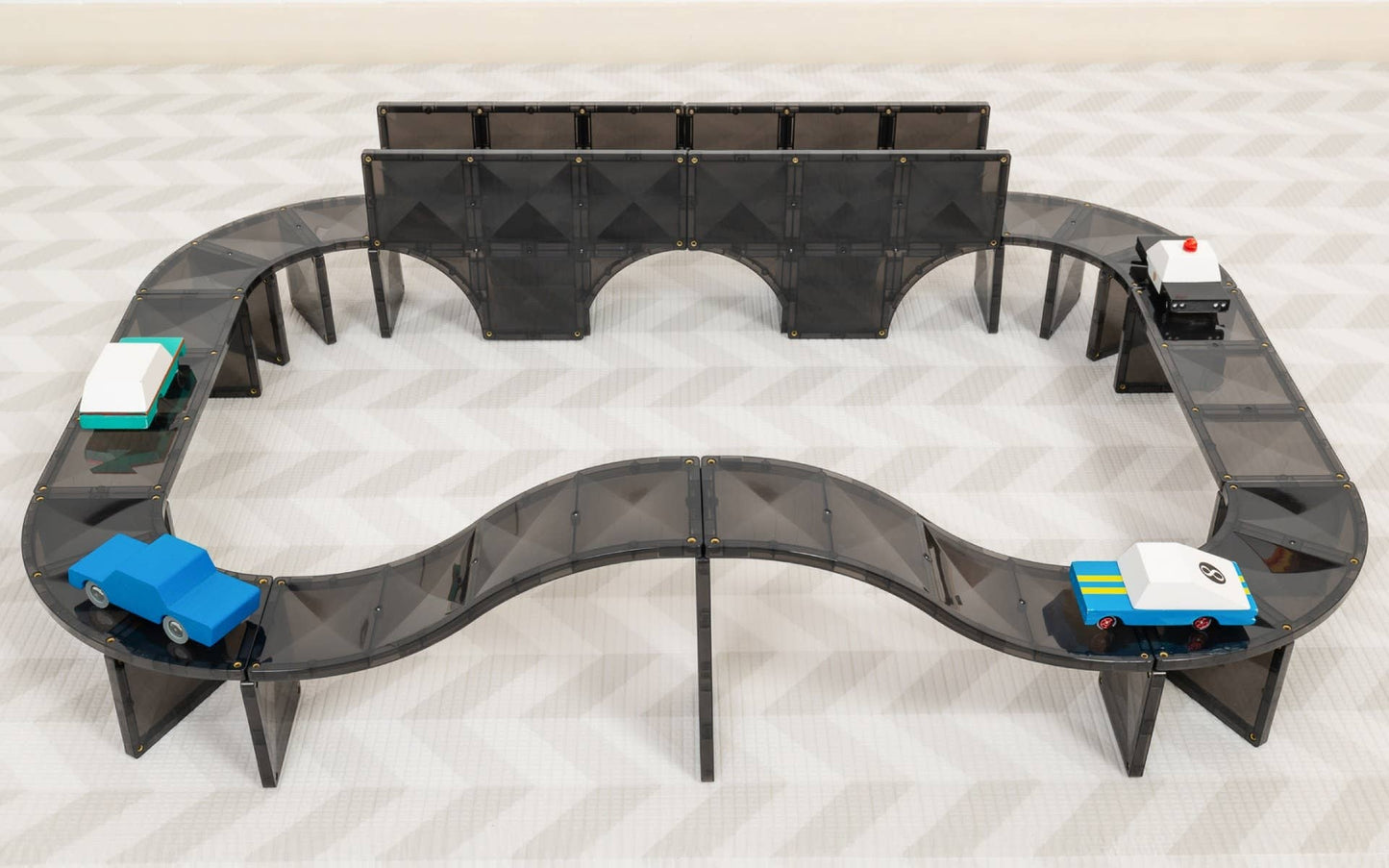 CONNETIX Magnetic Tiles Roads Creative Pack - 48 Pieces