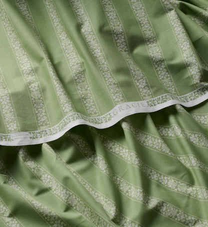 Estee Stripe Cotton Fabric - Sage
