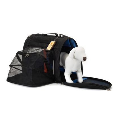 Prefer Pets Travel Gear - Hideaway Backpack - Expandable Black