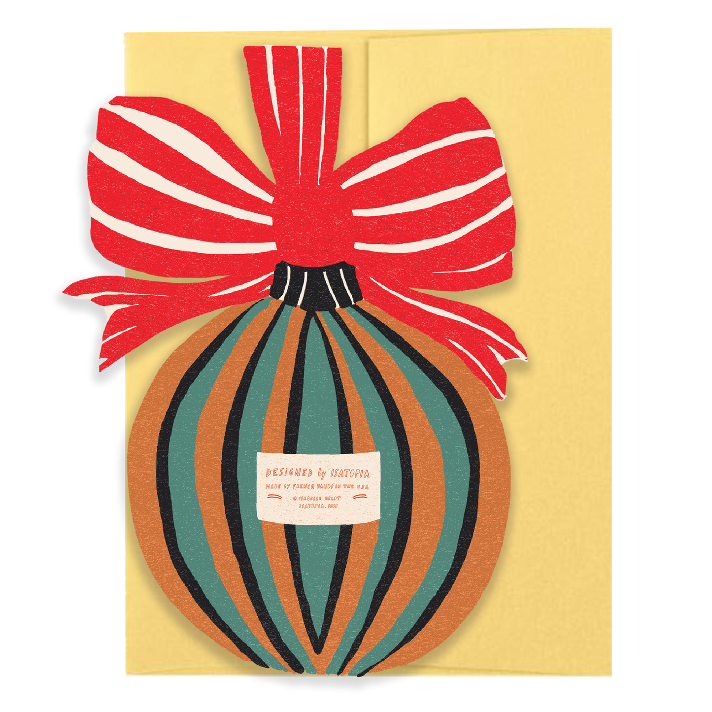 Bauble Die Cut Card - Jingle Bells Collection