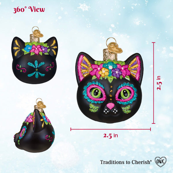 Dia De Los Muertos Cat Ornament