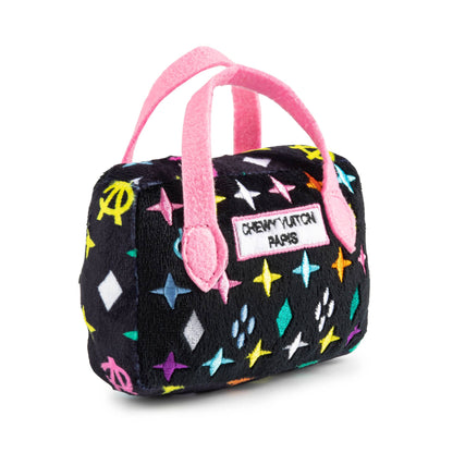 Haute Diggity Dog - Black Monogram Chewy Vuiton Handbag Squeaker Dog Toy