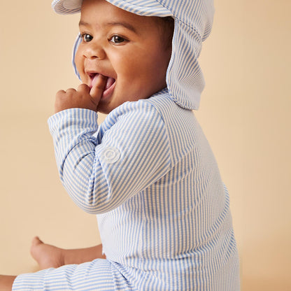 Cloud Stripe Seersucker Sunsafe Swim Hat