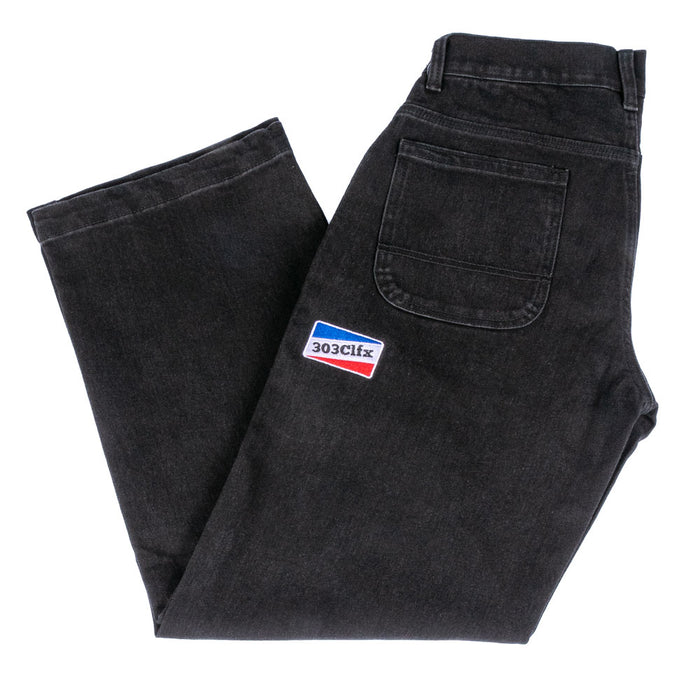 303 Boards - 303 CLFX Shorties X Dickies Skateboarding Wingville Loose Fit Jeans (Black Denim)