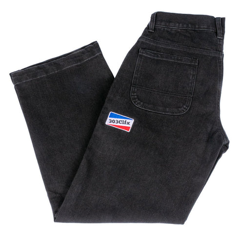 303 Boards - 303 CLFX Shorties X Dickies Skateboarding Wingville Loose Fit Jeans (Black Denim)