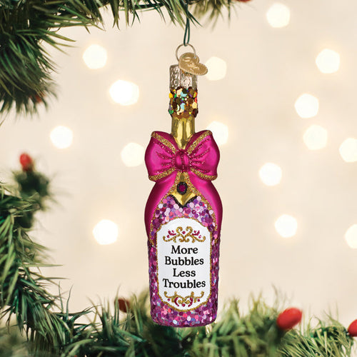 Bottle With Bow Ornament
