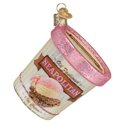 Neapolitan Ice Cream Pint Ornament