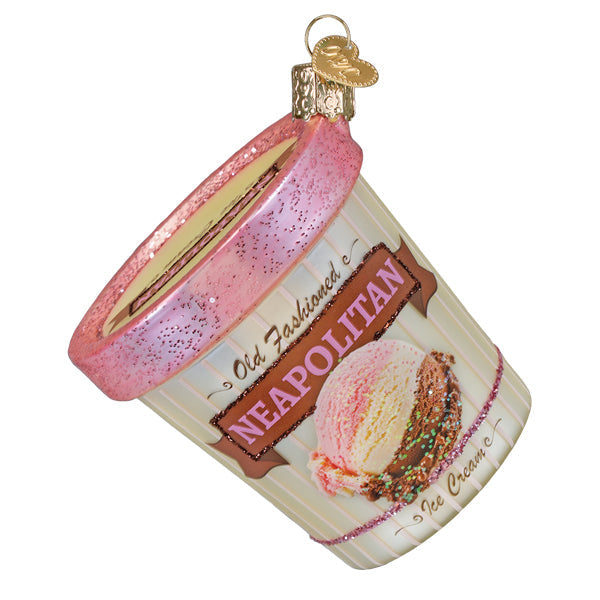 Neapolitan Ice Cream Pint Ornament