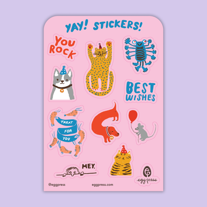 Card & Sticker Sheet Set - Holy Cow Congrats