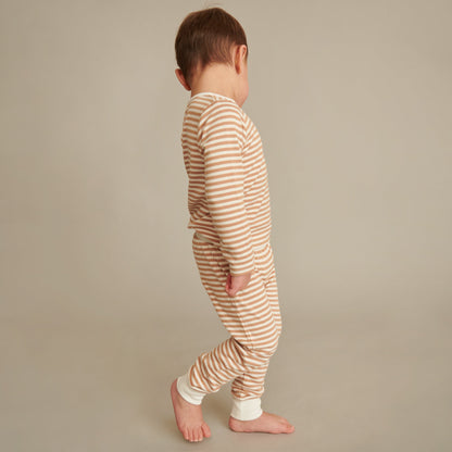 Caramel Stripe & Pebble Long Sleeve T-Shirt and Leggings Set