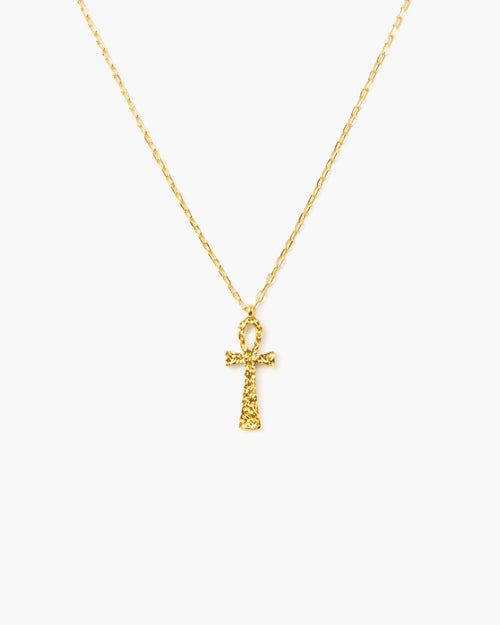 Textured Ankh Necklace