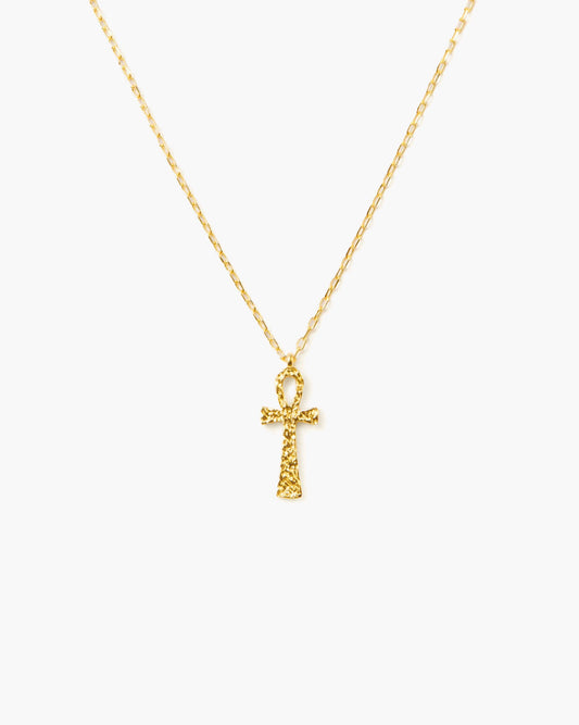 Textured Ankh Necklace