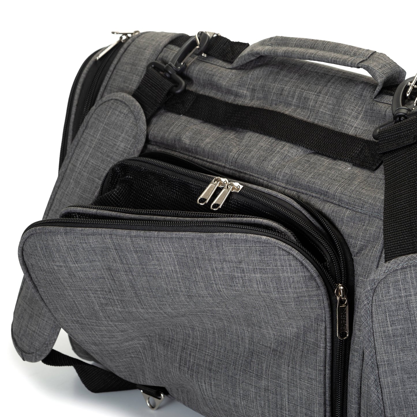 Prefer Pets Travel Gear - Hideaway Backpack - Expandable Black