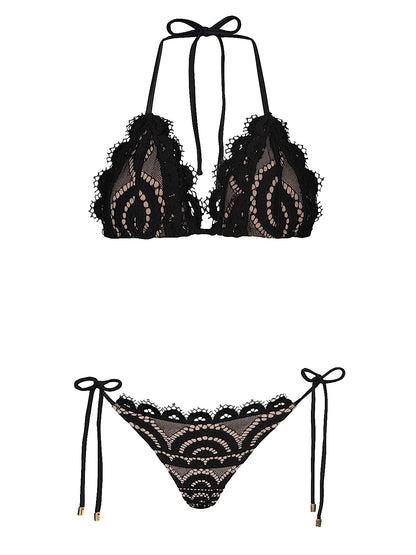 Lace Tri-Lace Tie Bikini