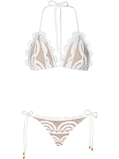 Lace Tri-Lace Tie Bikini