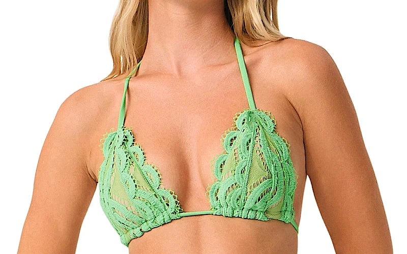Lace Triangle-Lace Tie Side Bikini