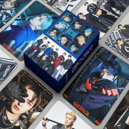 55pcs/set ATEEZ Lomo Cards THE WORLD EP.1 : MOVEMENT Guerrilla Photocards Lomo Cards Set (Fan Goods)