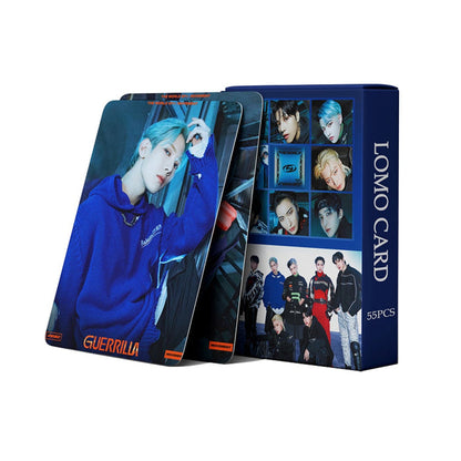 55pcs/set ATEEZ Lomo Cards THE WORLD EP.1 : MOVEMENT Guerrilla Photocards Lomo Cards Set (Fan Goods)