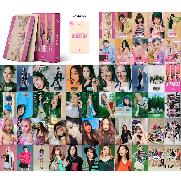 55pcs/set TWICE Between 1&2 Photocards Lomo Cards Set (Fan Goods)