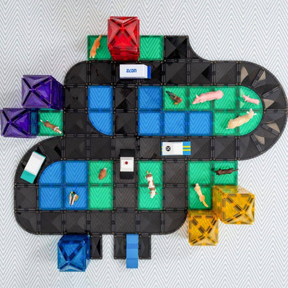 CONNETIX Magnetic Tiles Roads Creative Pack - 48 Pieces
