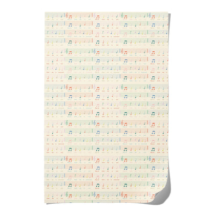 Birthday Song birthday wrapping paper- Roll of 3 sheets