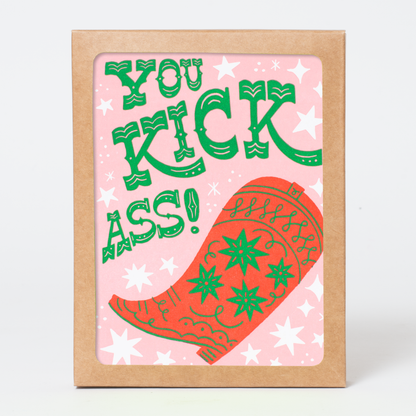 Cowboy Boot Kick Ass Greeting Card Box Set (x6)