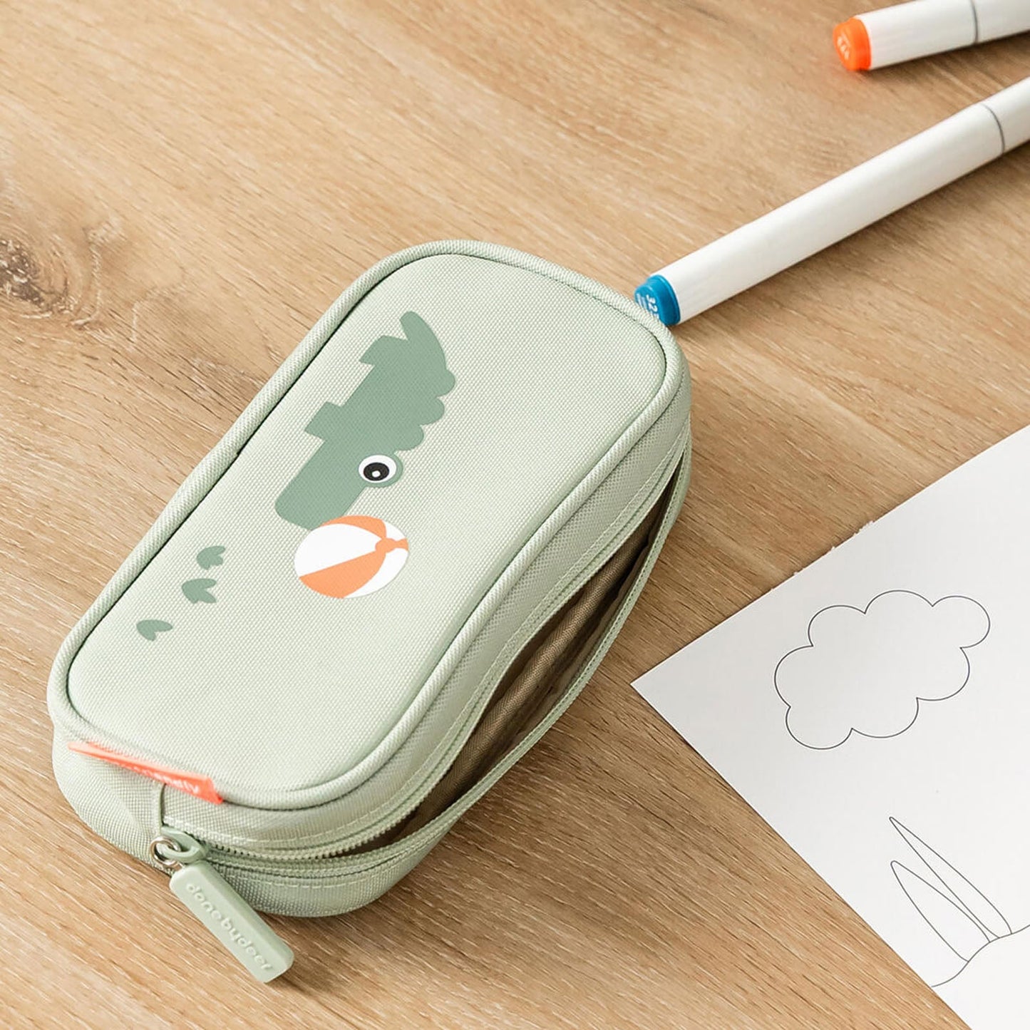 Done by Deer Pencil Case - Playground Green
