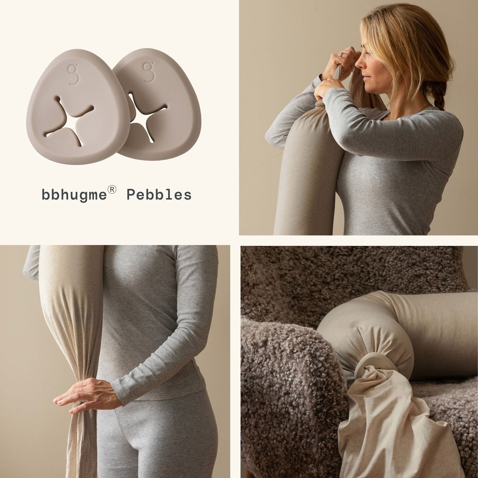 bbhugme Nursing Pillow - Seashell Beige