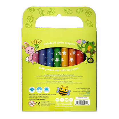 Carry Along! Coloring Book and Crayon Set - Garden Pals