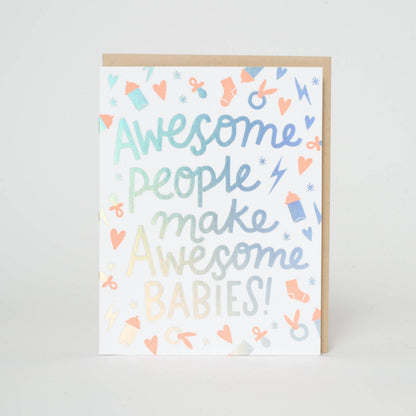 Awesome Babies Letterpress Card
