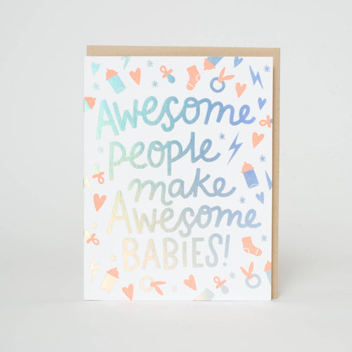 Awesome Babies Letterpress Card