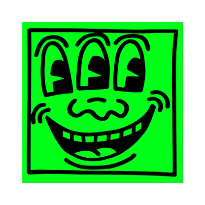 3-Eyed Face - Keith Haring - Die-Cut Sticker
