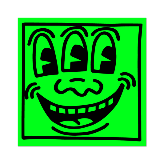 3-Eyed Face - Keith Haring - Die-Cut Sticker