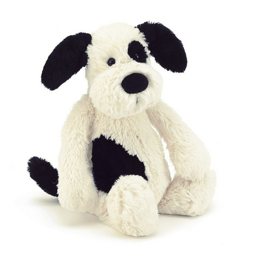 Bashful Black & Cream Puppy -medium