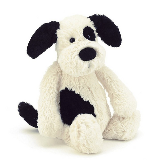 Bashful Black & Cream Puppy -medium