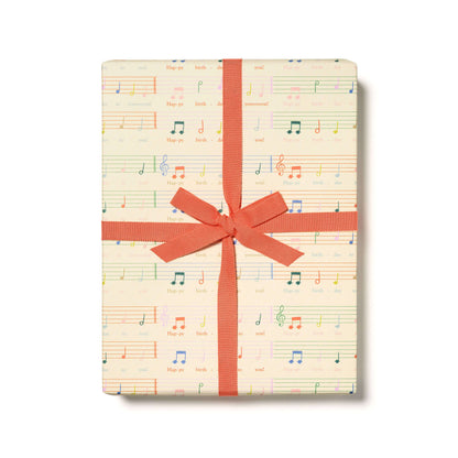 Birthday Song birthday wrapping paper- Roll of 3 sheets